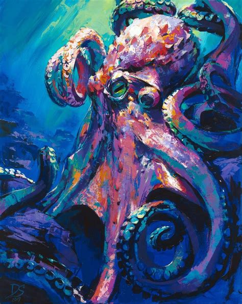 octopus etsy|famous octopus painting.